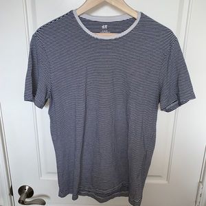 Blue/White Striped H&M Shirt - Mens L